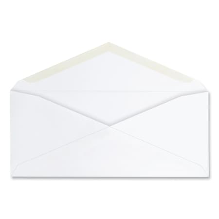 Business Envelope, #10, Commercial Flap, Gummed Closure, 4.25 X 9.63, White, PK125, 125PK
